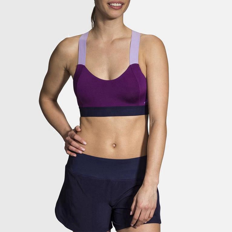 Brooks Hot Sports - Run Bra Mujer - Moradas (WQER-43271)